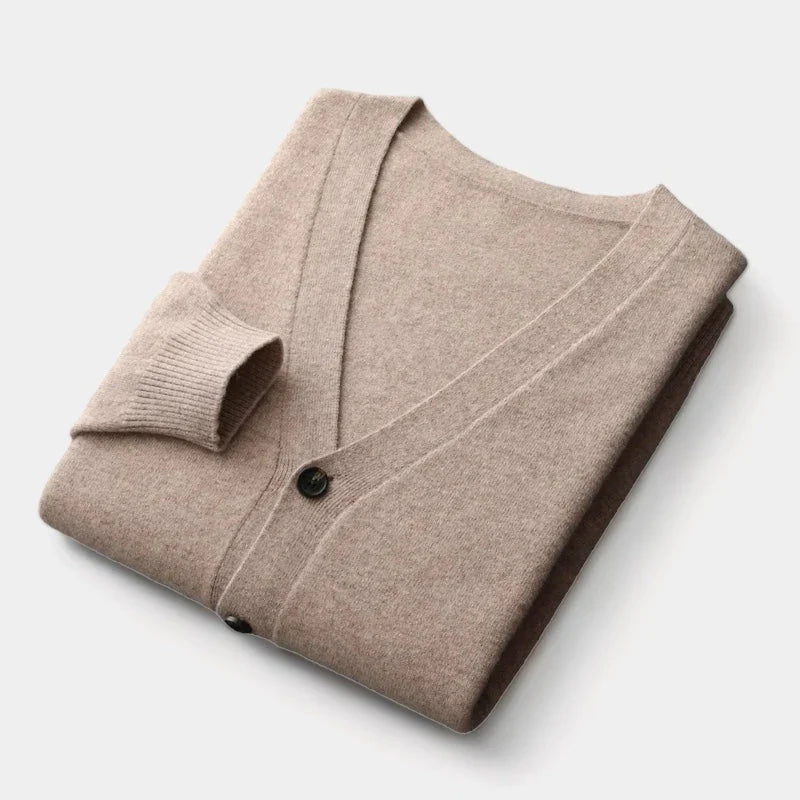 Lune London | Men's Cardigan, knitted, classic button design - lightweight