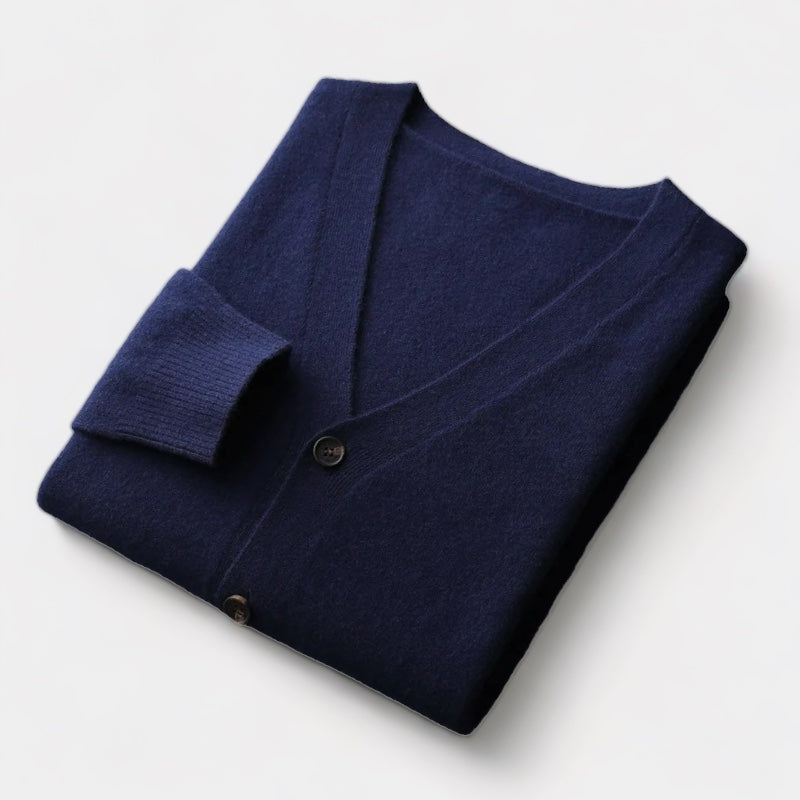Lune London | Men's Cardigan, knitted, classic button design - lightweight