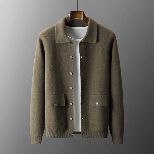 Lune London | Men's Cardigan, tailored, with buttons - Versatile layering