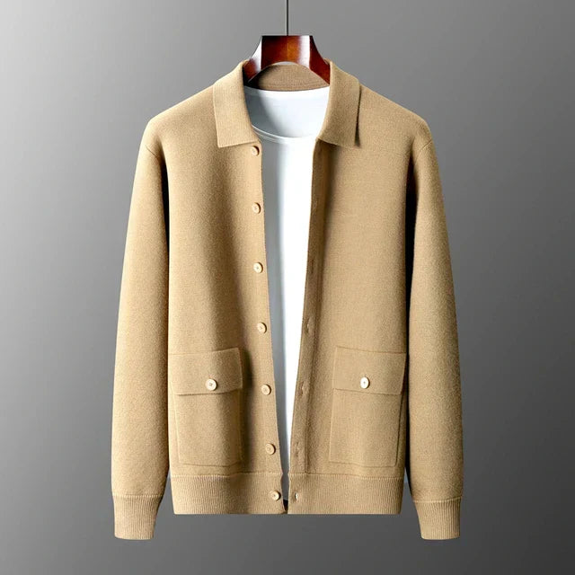Lune London | Men's Cardigan, tailored, with buttons - Versatile layering