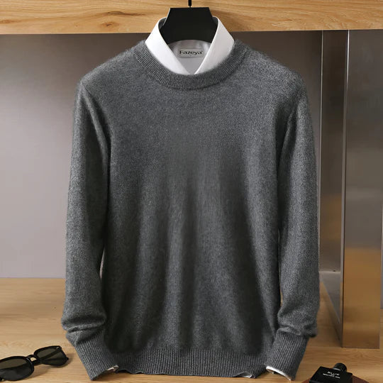 Chic und Stil | O-neck Cashmere Pullover for Men - Lightweight
