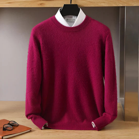 Chic und Stil | O-neck Cashmere Pullover for Men - Lightweight