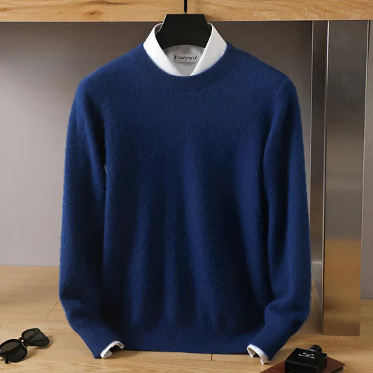 Chic und Stil | O-neck Cashmere Pullover for Men - Lightweight
