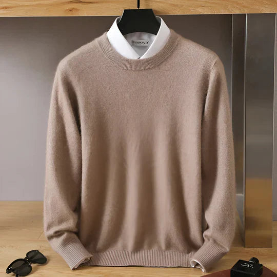 Chic und Stil | O-neck Cashmere Pullover for Men - Lightweight