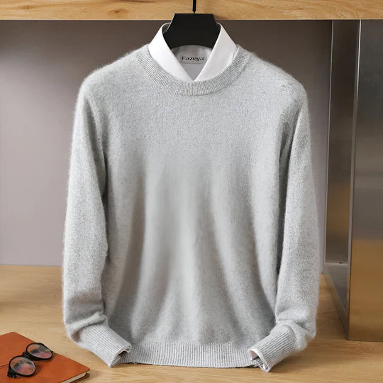 Chic und Stil | O-neck Cashmere Pullover for Men - Lightweight