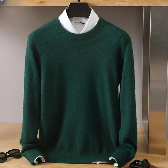 Chic und Stil | O-neck Cashmere Pullover for Men - Lightweight