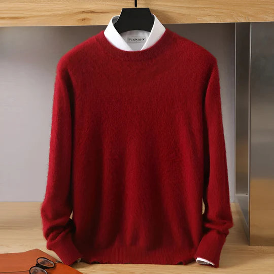Chic und Stil | O-neck Cashmere Pullover for Men - Lightweight