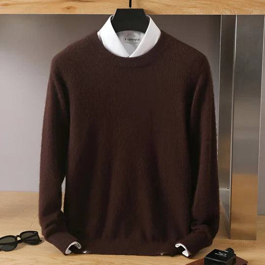 Chic und Stil | O-neck Cashmere Pullover for Men - Lightweight