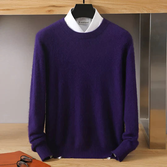 Chic und Stil | O-neck Cashmere Pullover for Men - Lightweight
