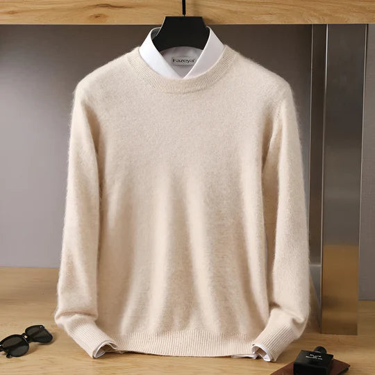 Chic und Stil | O-neck Cashmere Pullover for Men - Lightweight