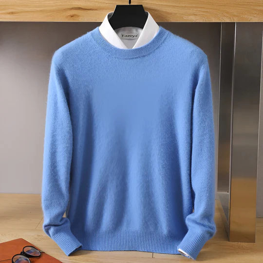 Chic und Stil | O-neck Cashmere Pullover for Men - Lightweight