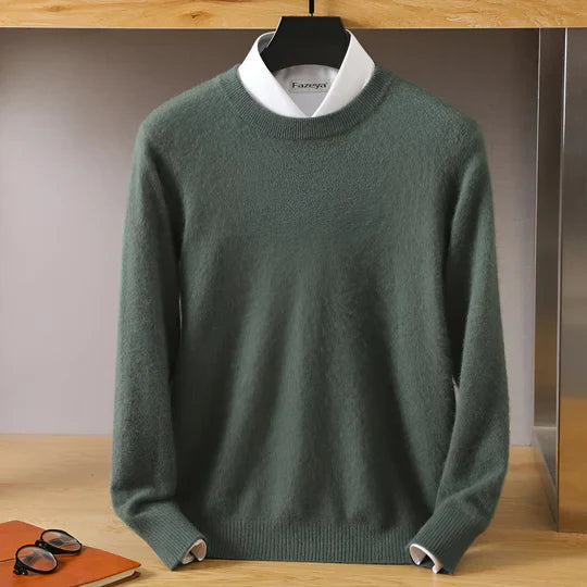 Chic und Stil | O-neck Cashmere Pullover for Men - Lightweight