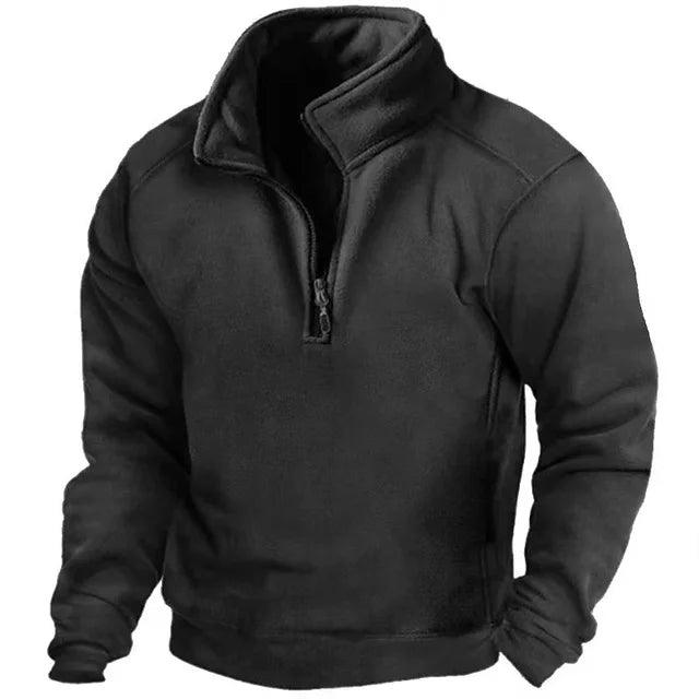 Lune London | Men's Half-Zip Pullover - High Collar, Windproof - Winter