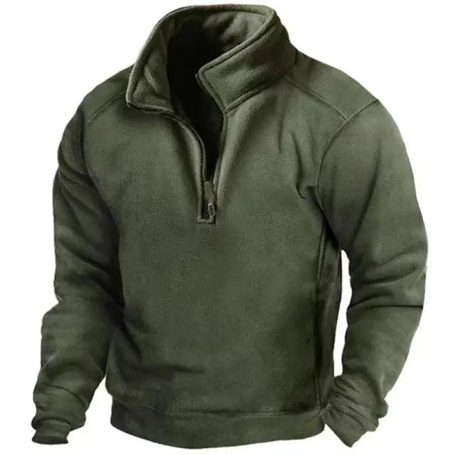 Lune London | Men's Half-Zip Pullover - High Collar, Windproof - Winter