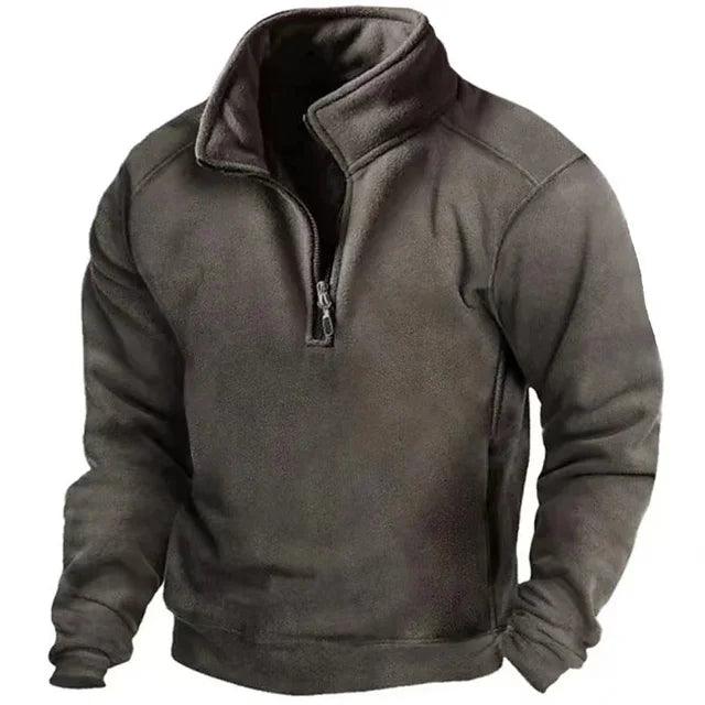 Lune London | Men's Half-Zip Pullover - High Collar, Windproof - Winter