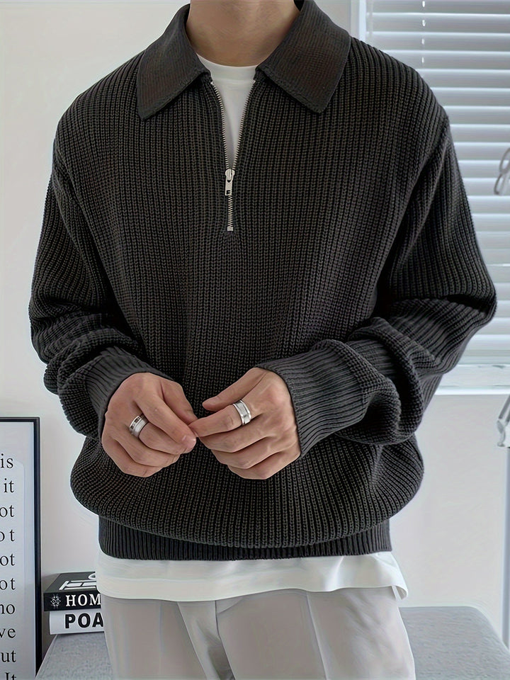 Lune London | Men's Knit Sweater, Striped Pattern - Winter