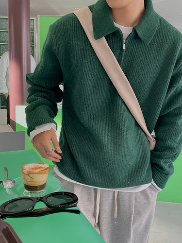 Lune London | Men's Knit Sweater, Striped Pattern - Winter