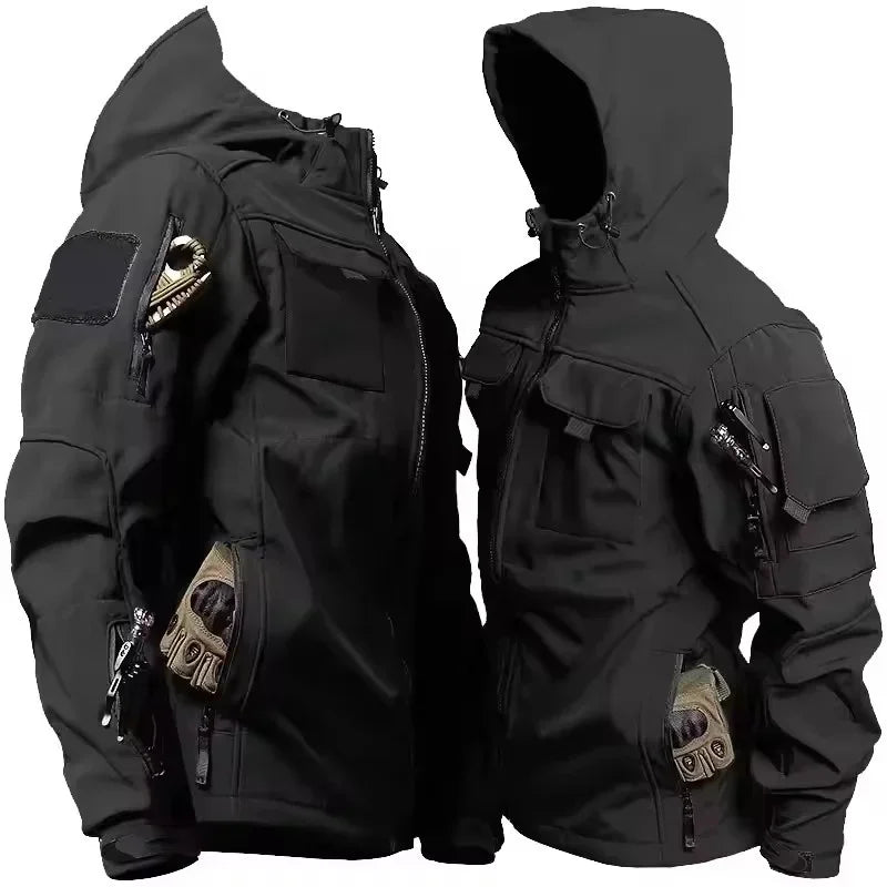 Lune London | Men's Hooded Softshell Jacket - Water Repellent