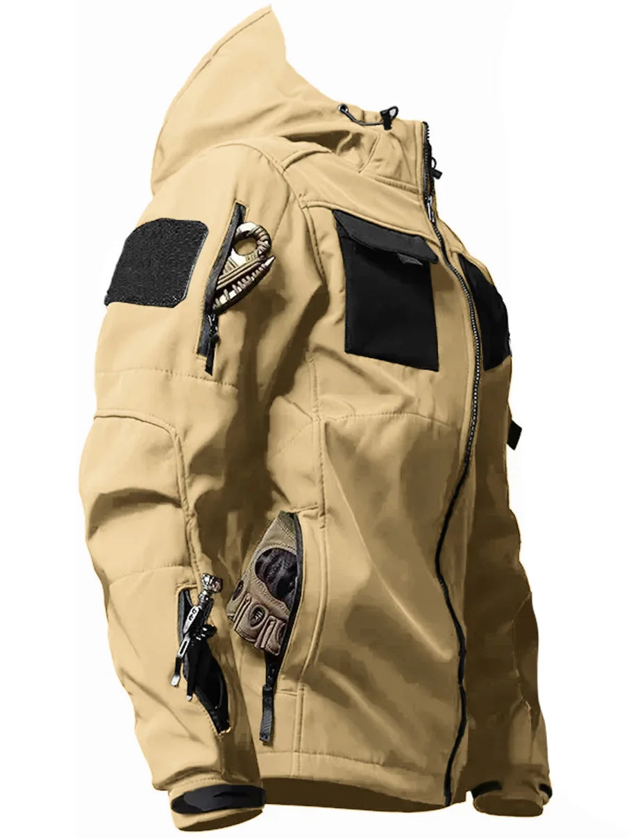 Lune London | Men's Winter Softshell Jacket - With Hood, Water Repellent