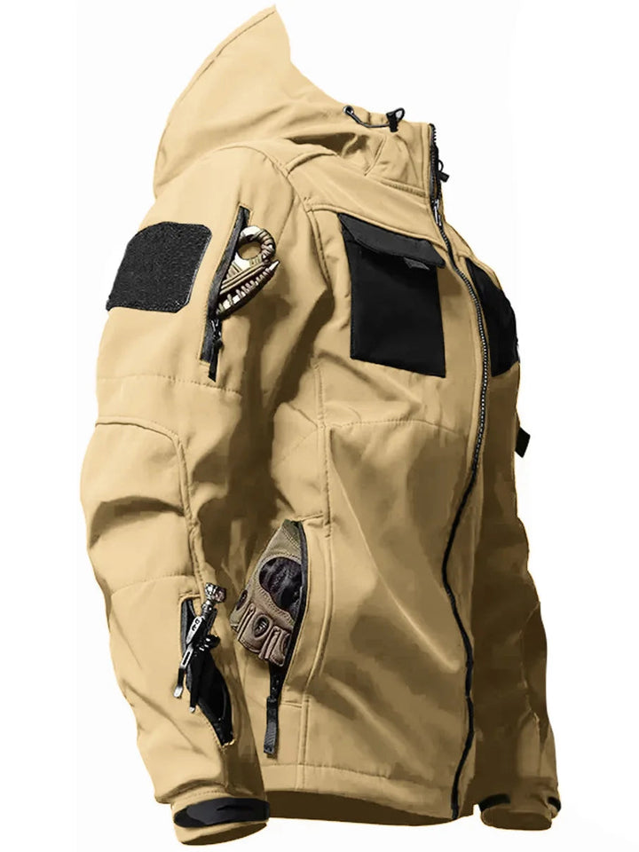 Lune London | Men's Winter Softshell Jacket - With Hood, Water Repellent