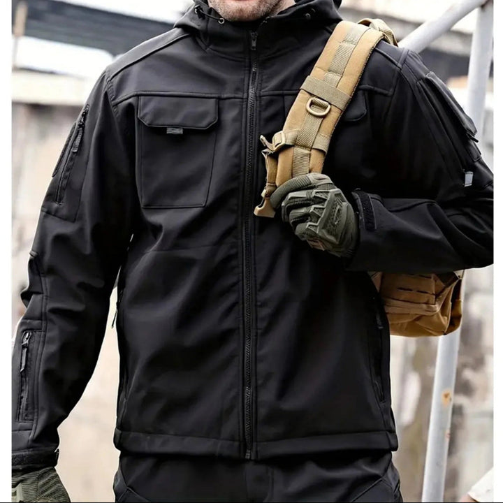 Lune London | Men's Winter Softshell Jacket - With Hood, Water Repellent