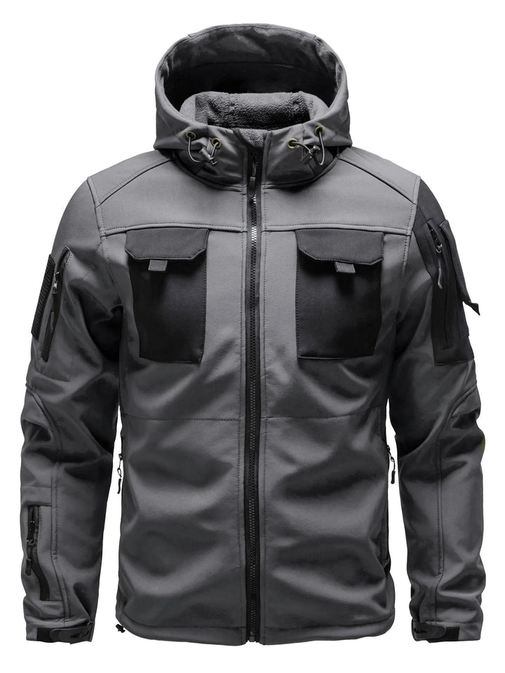 Lune London | Men's Winter Softshell Jacket - With Hood, Water Repellent