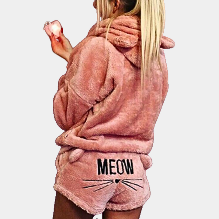 Lune London | Women's fleece lounge pajama set with hood