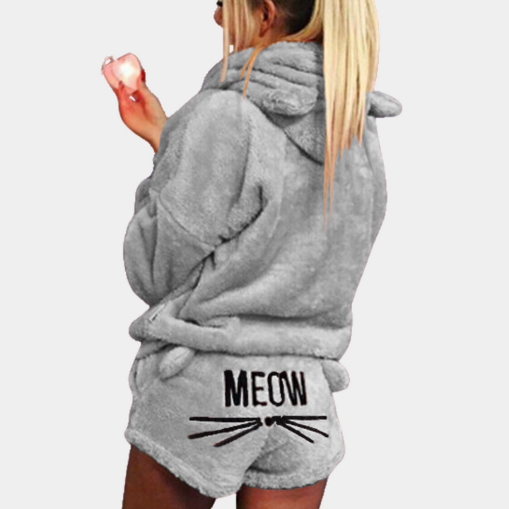 Lune London | Women's fleece lounge pajama set with hood