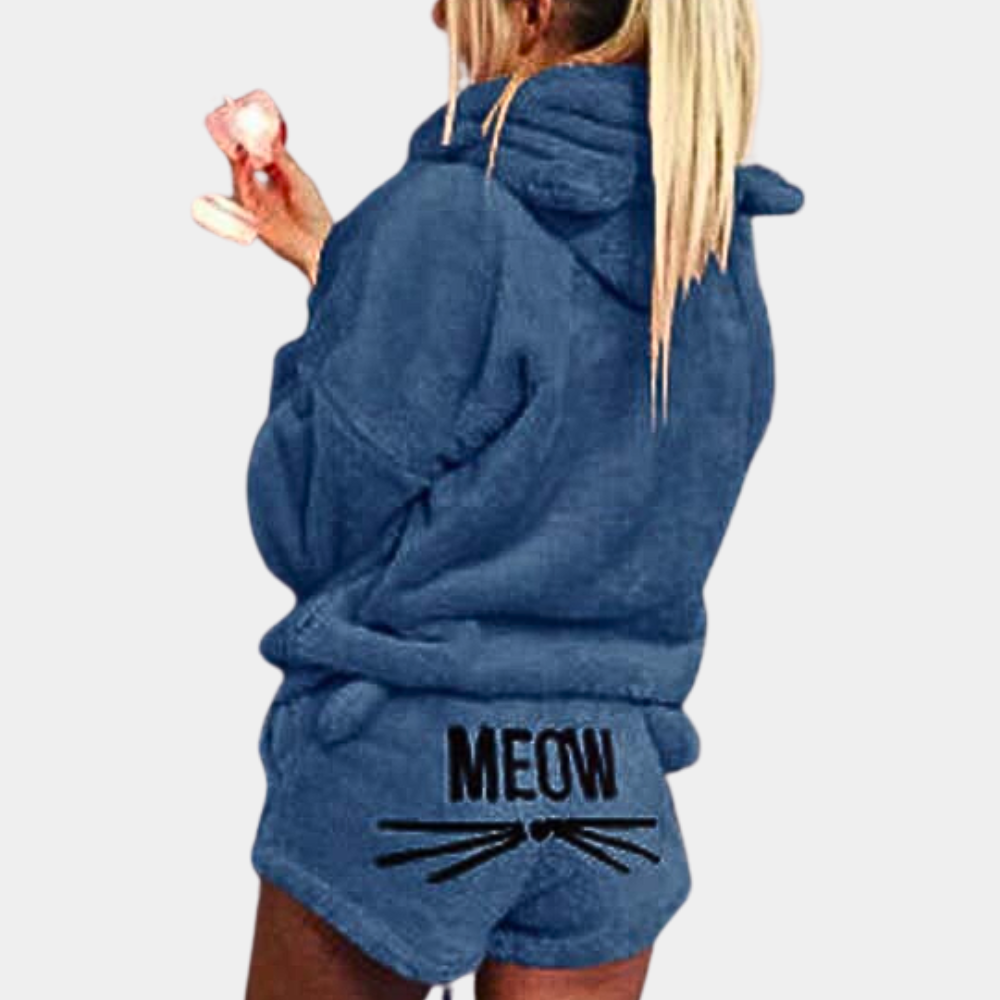 Lune London | Fleece Lounge-Pajama-Set for Women with Hood