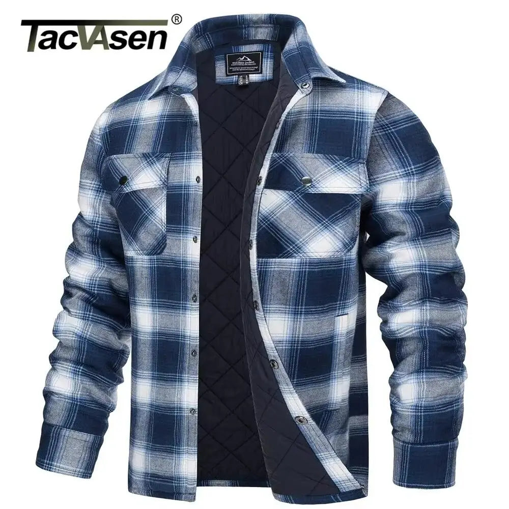 Lune London | Flannel Jacket - Warm winter coat with quilted lining, 5 pockets and adjustable cuffs