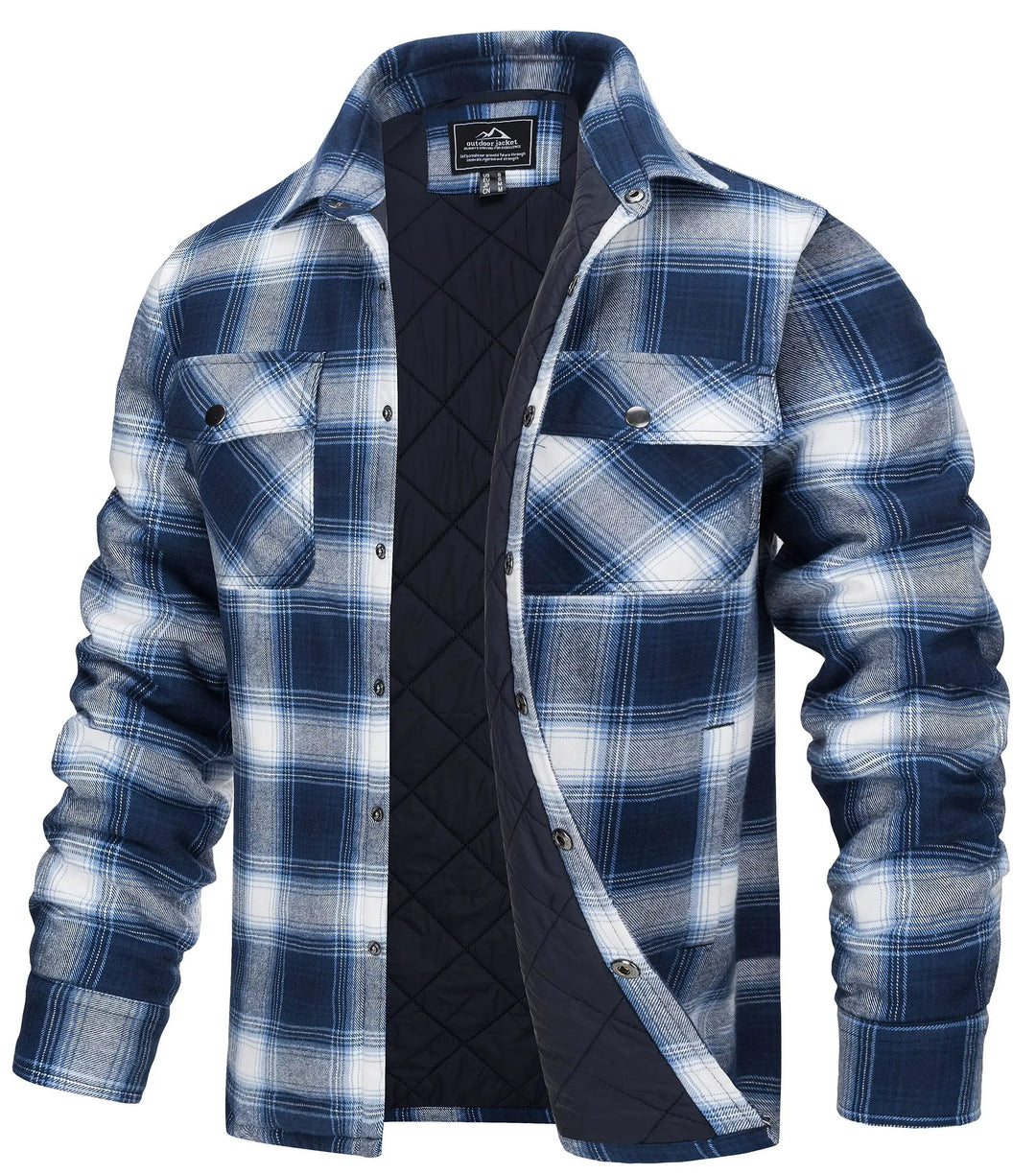 Lune London | Flannel Jacket - Warm winter coat with quilted lining, 5 pockets and adjustable cuffs