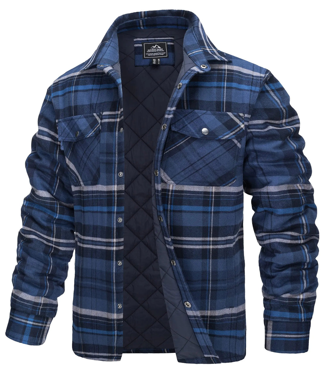 Lune London | Flannel Jacket - Warm winter coat with quilted lining, 5 pockets and adjustable cuffs