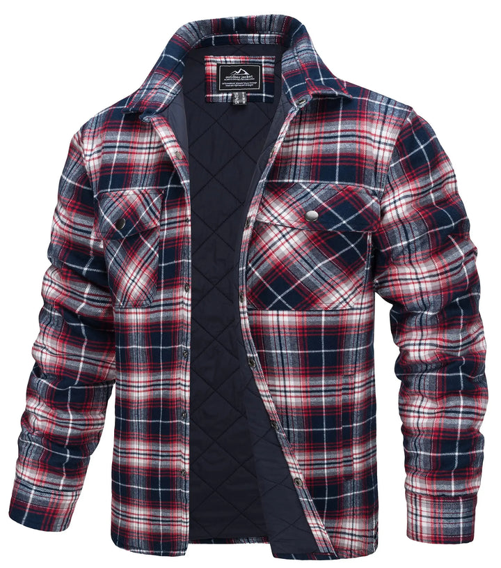 Lune London | Flannel Jacket - Warm winter coat with quilted lining, 5 pockets and adjustable cuffs