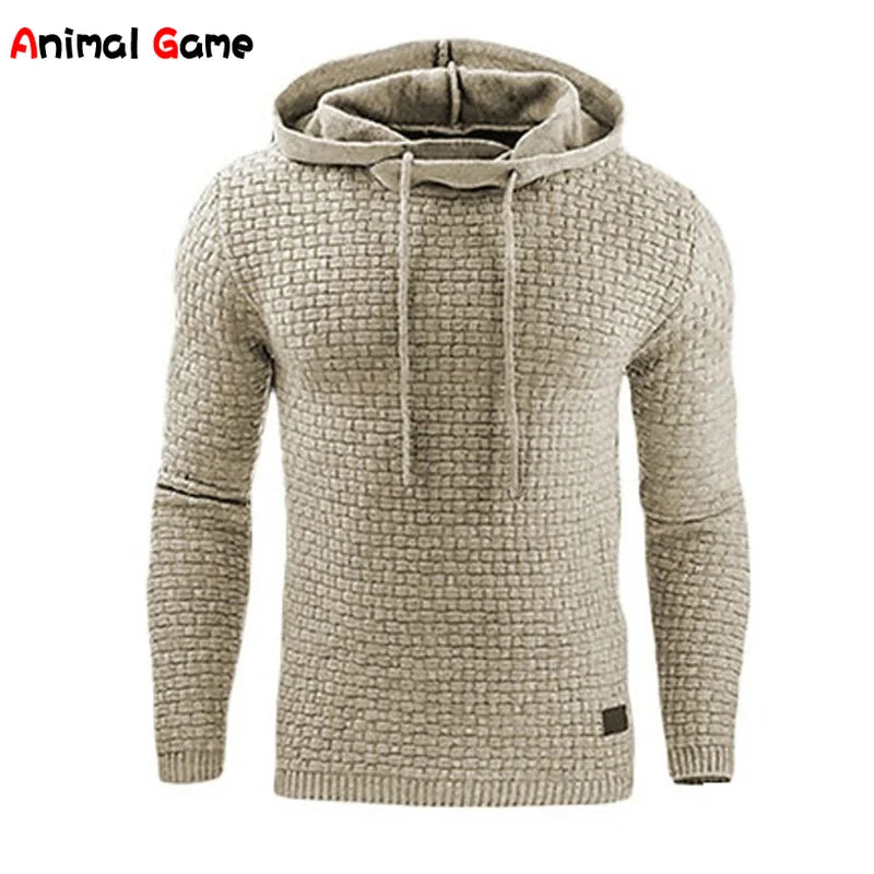 Lune London | Hoodie - Warm knitted sweater with hood, cords, and soft fabric
