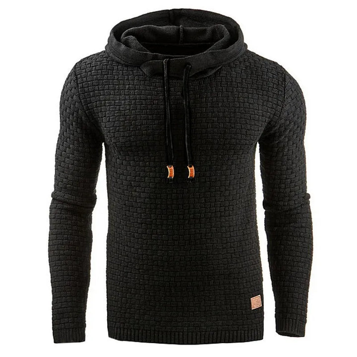 Lune London | Hoodie - Warm knitted sweater with hood, cords, and soft fabric