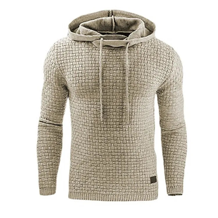 Lune London | Hoodie - Warm knitted sweater with hood, cords, and soft fabric