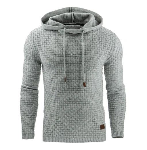 Lune London | Hoodie - Warm knitted sweater with hood, cords, and soft fabric