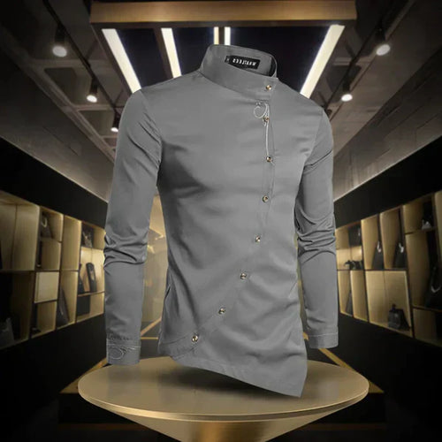 Lune London | Asymmetric Button Long Sleeve Shirt for Men