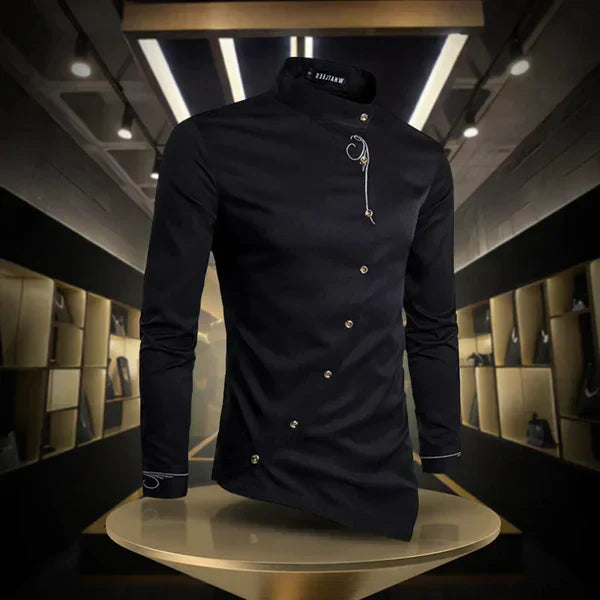 Lune London | Asymmetric Button Long Sleeve Shirt for Men