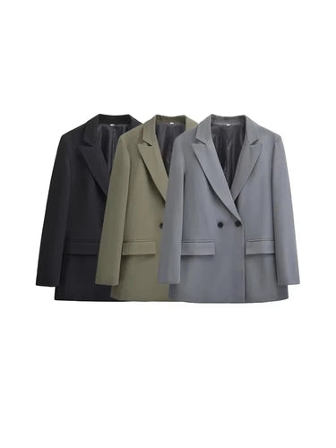 Lune London | Blazer Femme - Structuré Avec Fermeture À Double Bouton