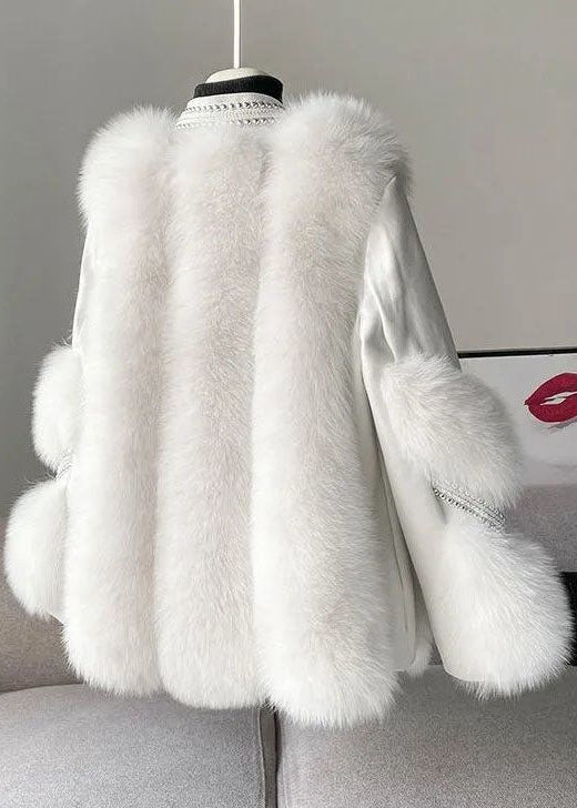 Lune London | Mink fur winter coat for women, V-neck - Winter
