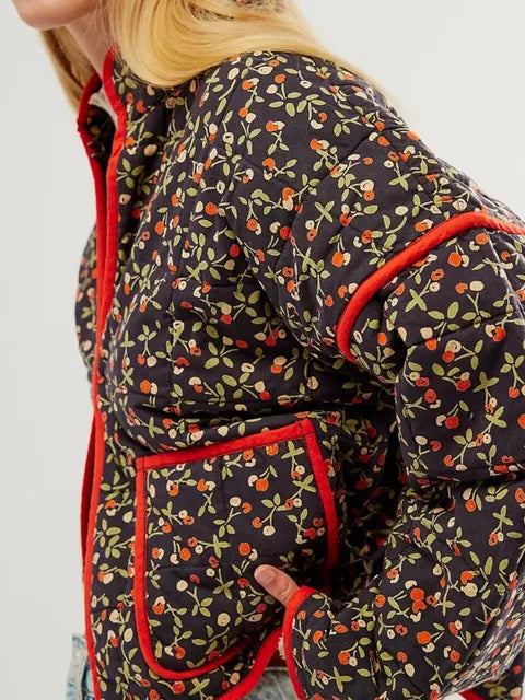 Lune London | Vintage coat with floral pattern and pockets