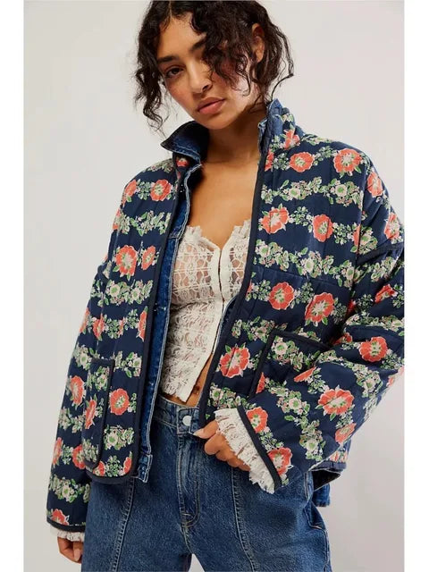 Lune London | Vintage coat with floral pattern and pockets