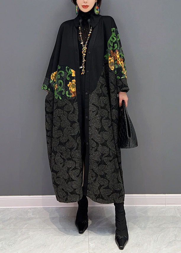 Lune London | Oversized black hooded sweatshirts Printed patchwork dresses