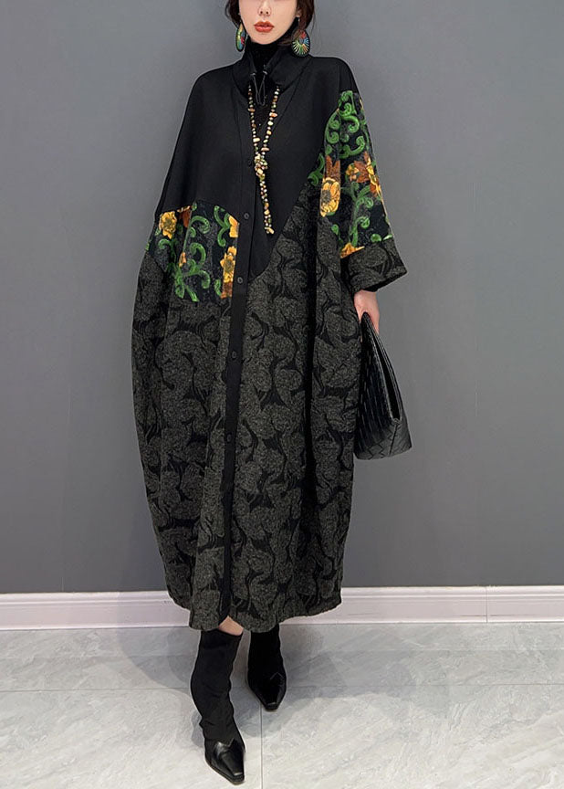 Lune London | Oversized black hooded sweatshirts Printed patchwork dresses