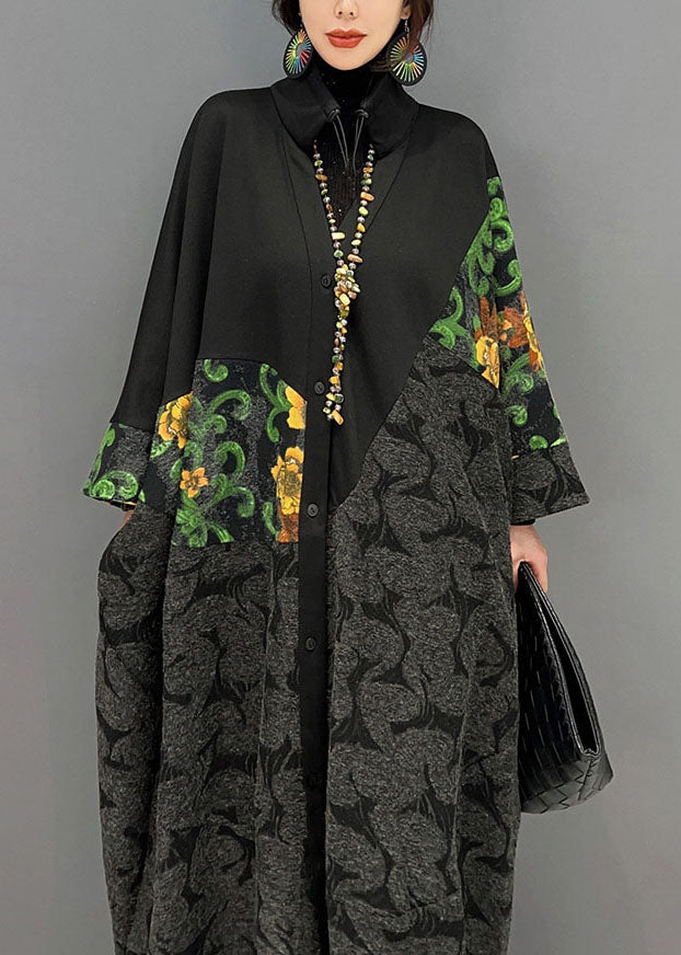 Lune London | Oversized black hooded sweatshirts Printed patchwork dresses