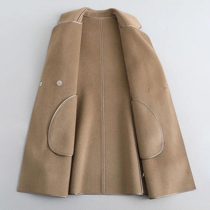 Lune London | Slim Fit Coat - Buckle Wrap Style Knee-Length Winter Coat