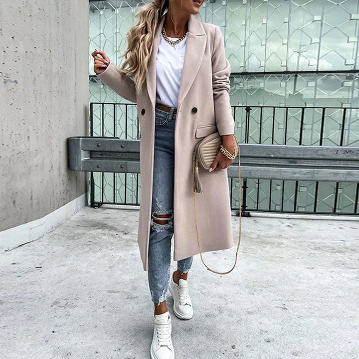 Lune London | Longer Women's Coat with Button Placket