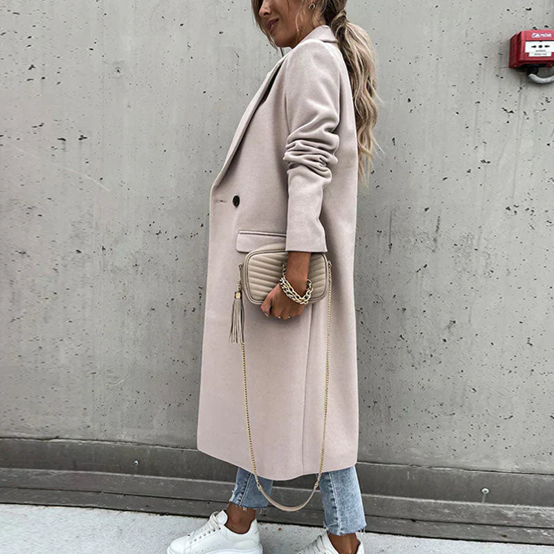 Lune London | Longer Women's Coat with Button Placket