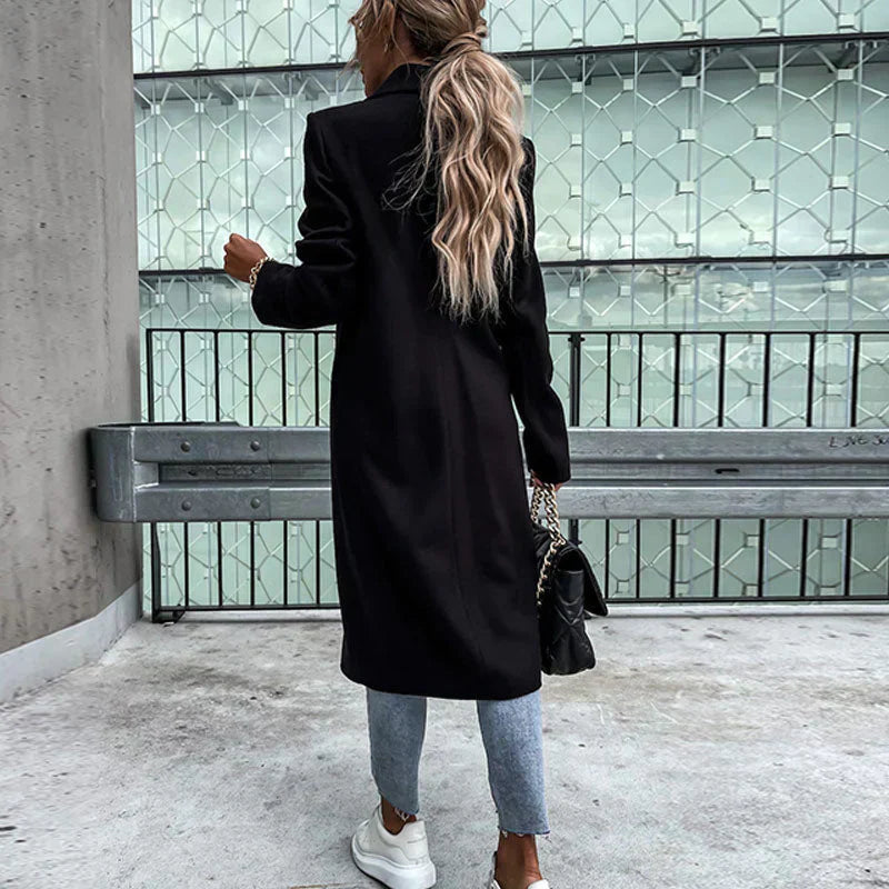 Lune London | Longer Women's Coat with Button Placket